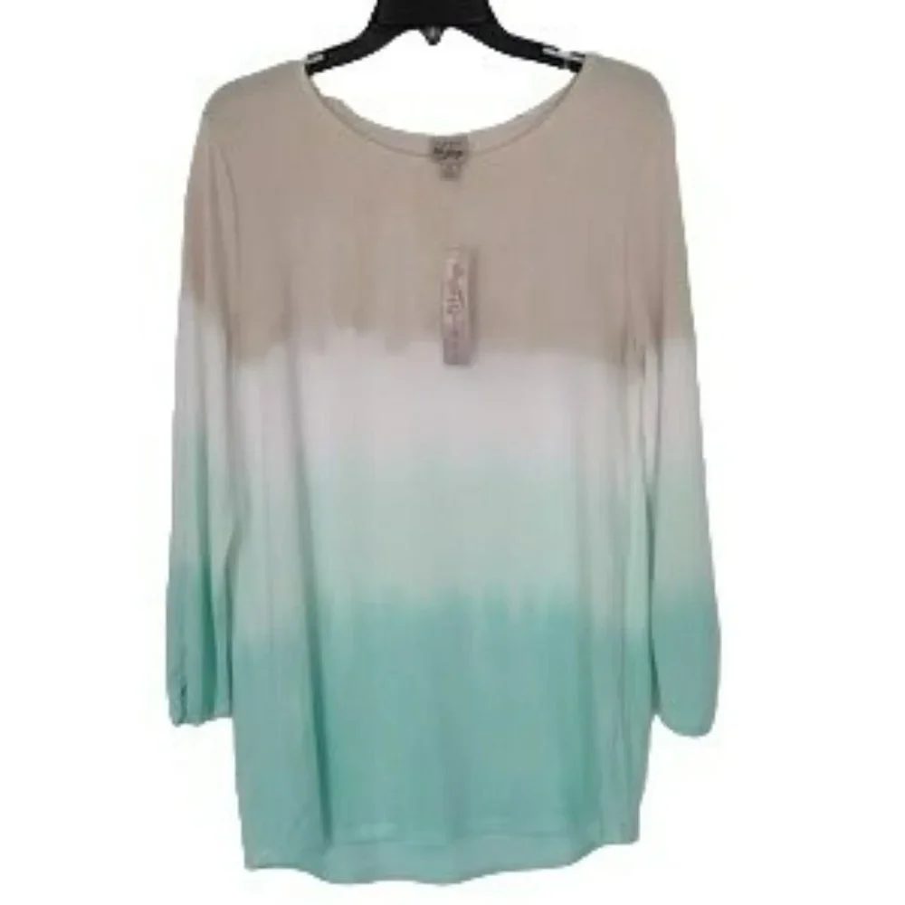 COMO Vintage Women’s Ombré Lightweight Soft Sweater Size 1X